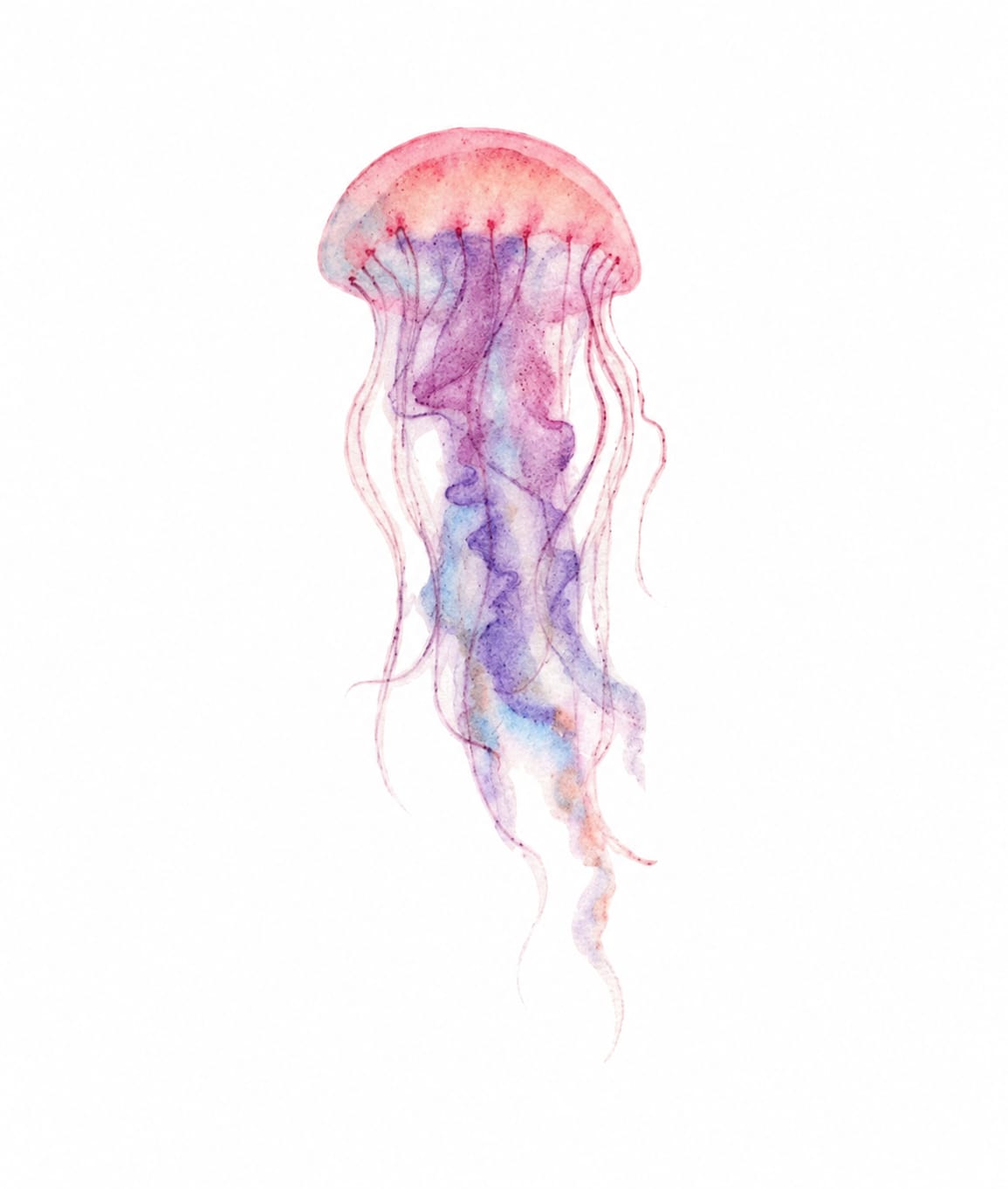 Pink Aqua Octo Temporary tattoo