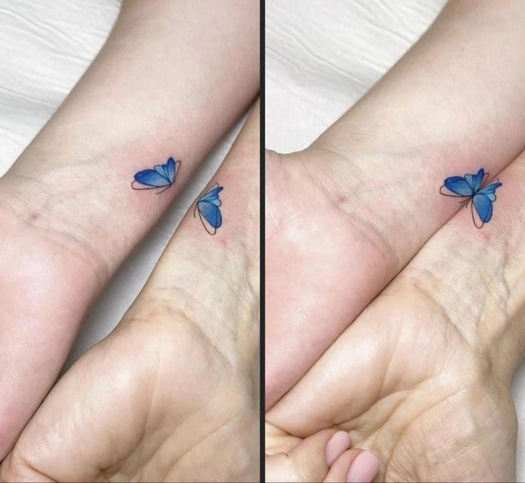 The half Butterfly Duo temporary tattoo