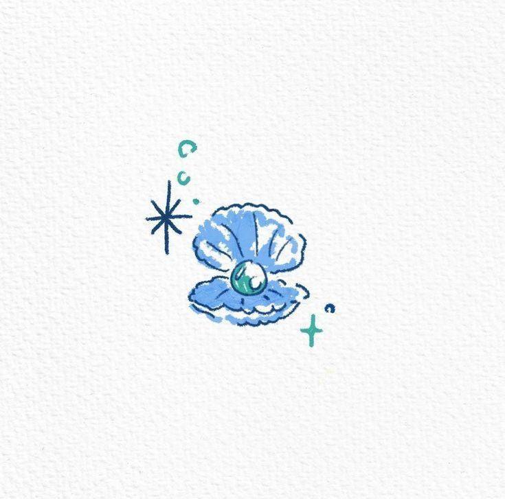 Aqua Pearl temporary tattoo