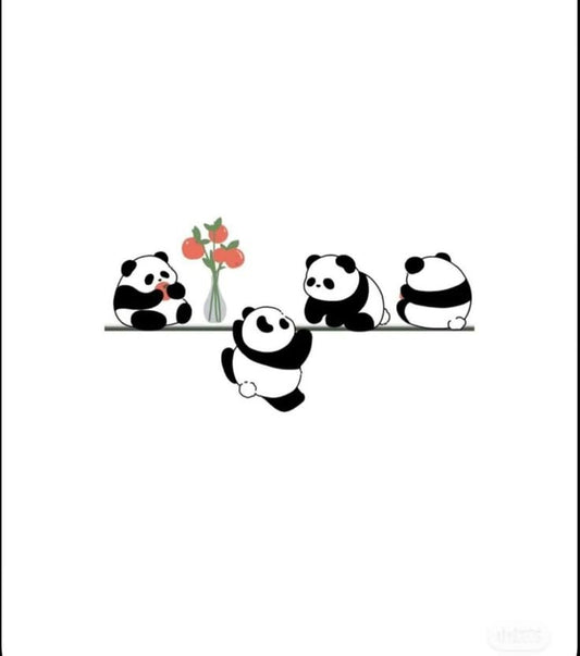 The Cute Panda Series Temporary tattoo
