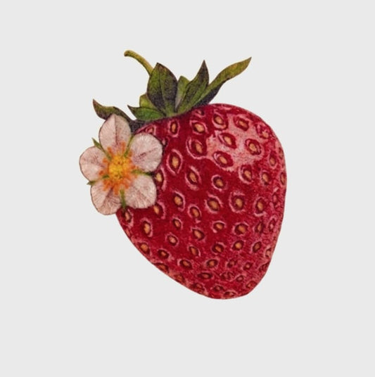 The flower strawberry temporary tattoo