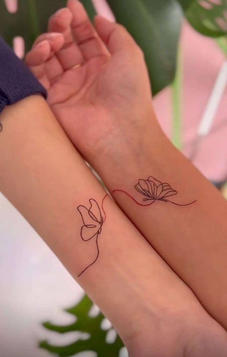 The butterfly Duo temporary tattoo
