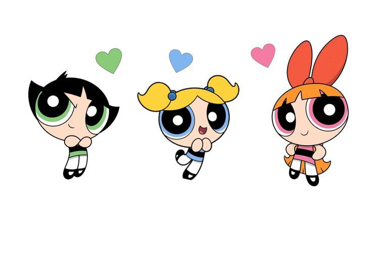 The Power Girls trio temporary tattoo