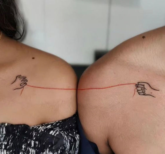 The Red Theory Duo temporary tattoo