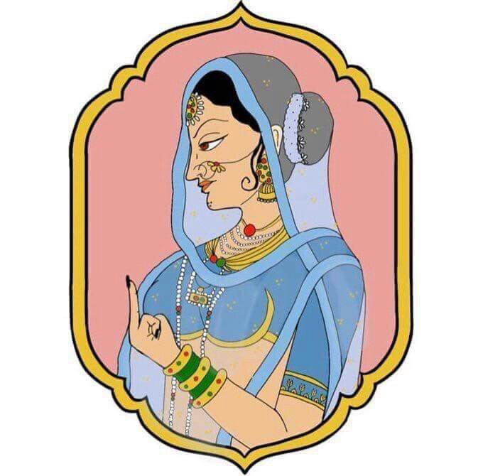 The Mughal Era Baddie temporary tattoo