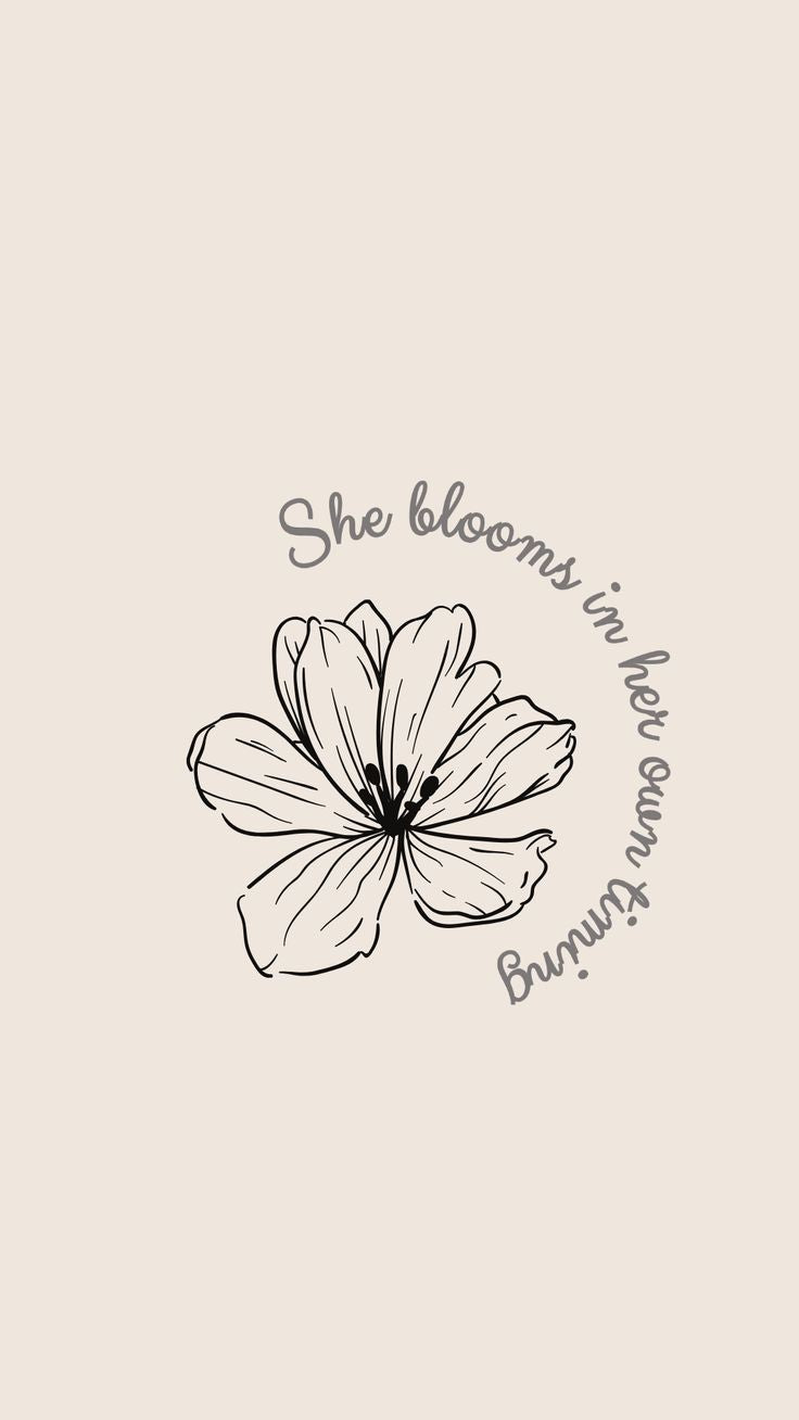 Personalized Quote "the blooming flower" temp. tattoo