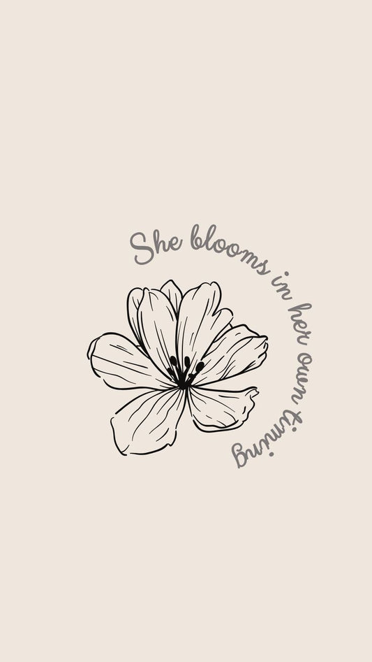 Personalized Quote "the blooming flower" temp. tattoo